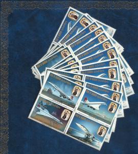 Bahrain1976 Lot #  78 -  MNH 18 sets Concorde 1st filght  London Bahrain