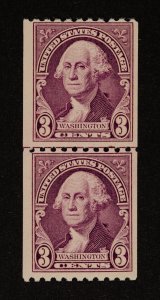US Scott # 722 Mint NH Vertical joint line pair issued in 1932