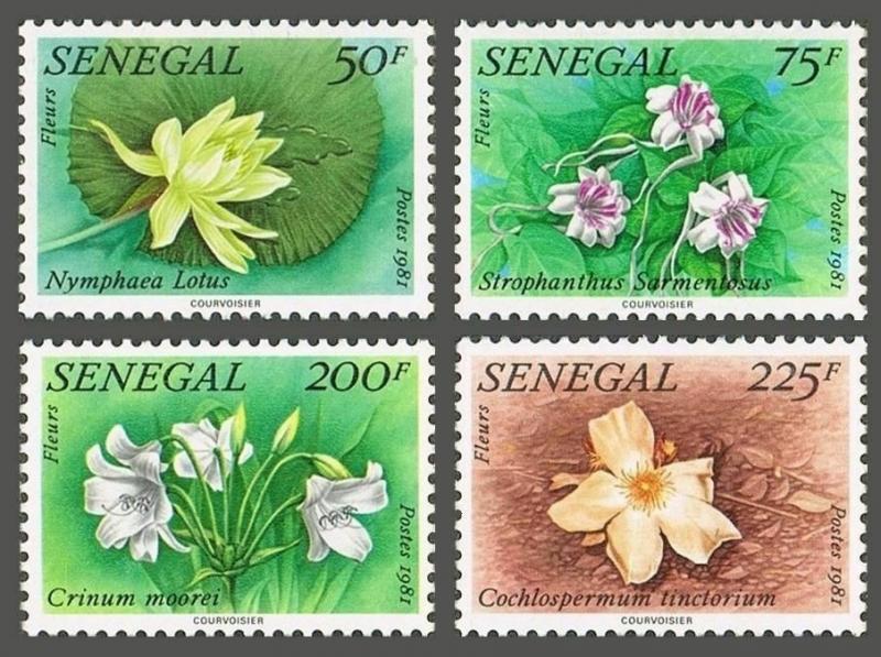 Senegal 551-554,MNH.Michel 755-758. Local Flora,1982.