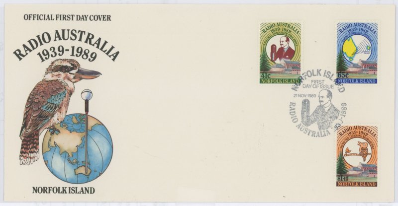 Norfolk Island 466-468 1989 Radio Australia. U/A FDC.