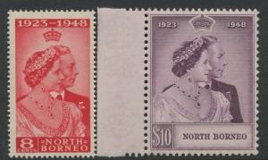 North Borneo -Scott 238-239 - Silver Wedding Issue -1948 -MNH-Set of 2 Stamps