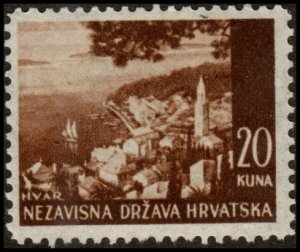 Croatia 45 - Mint-H - 20k Hvar (1941) (cv $1.10)