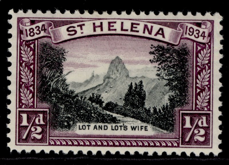 ST. HELENA GV SG114, ½d black & purple, M MINT. 
