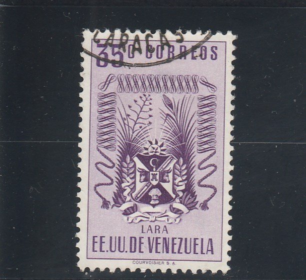 Venezuela  Scott#  526  Used  (1951 Arms of Lara)