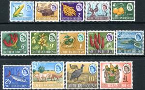 SOUTHERN RHODESIA-1964 Set to £1 Sg 92-105 LIGHTLY MOUNTED MINT V28236