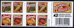 Scott #5007b (5004-07) Summer Harvest Booklet of 20 Forever Stamps - MNH UV