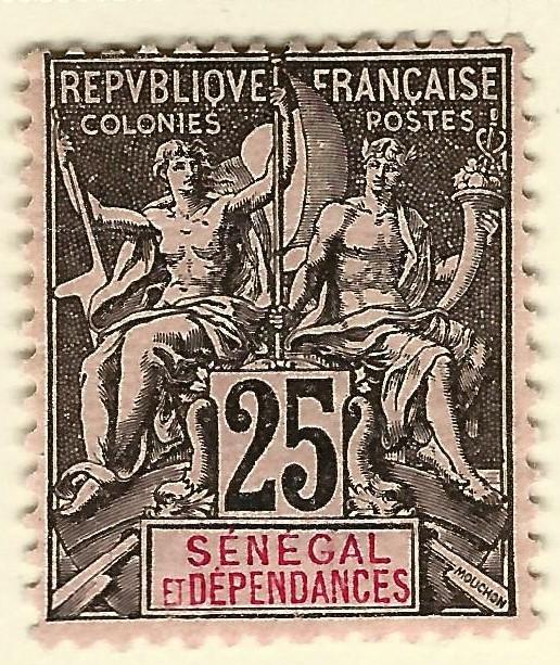 Senegal Sc #45 Fine Mint OG hr French Colonies are Hot!