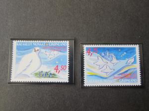 Greenland 2001 Sc 390-1 Bird set MNH