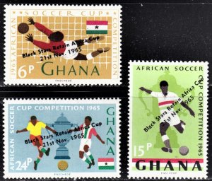 Ghana Scott 244-46 complete set F to VF mint OG H or HR. FREE...