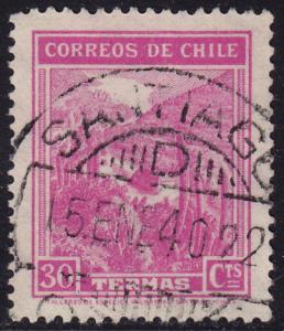 Chile - 1938 - Scott #202 used - Mineral spas