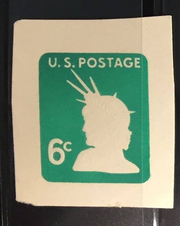 US #U551 Used F/VF - 6 cent Envelope cutout - Statue of Liberty