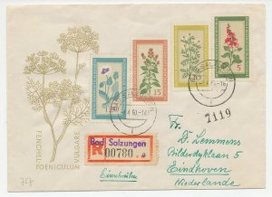 Registered cover Germany / DDR 1960 Flowers