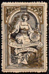 Early France Poster Stamp French Industrial Committee Paris Unused