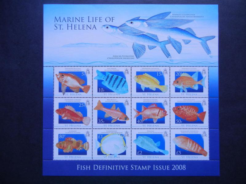 St Helena 2008 Fish Definitive, Scott 952-63