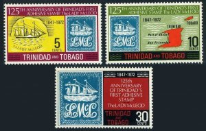 Trinidad & Tobago 216-218, 218a, MNH. Mi 299-301, Bl.3. LADY McLEOD Ships. 1972.