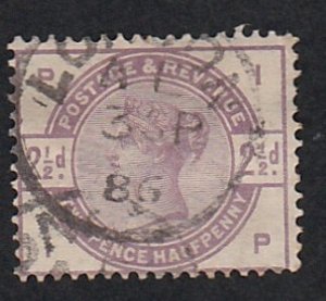 Great Britain # 101, Queen Victoria, Used, 1/3 cat.