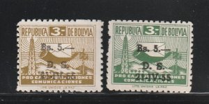 Bolivia RA21-RA22 Set MH Surcharges (B)