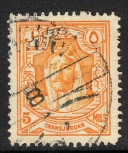 TRANSJORDAN SG198 1930 5m ORANGE USED