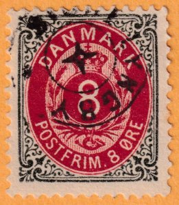 DENMARK 44a WITH STORE LYNGBY STAR CANCEL - DEN-44a-4