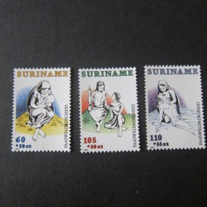 Suriname 1990 Sc B377-79 Christmas Religion set MNH