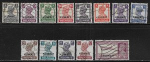 Kuwait 59-71 KGVI on India set Used