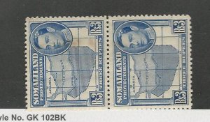 Somaliland Pro., Postage Stamp, #94 Mint Hinged Pair, 1938 Map