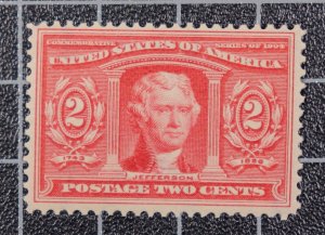 Scott 324 - 2 Cents Jefferson - MNH - Nice Stamp - SCV - $60.00 