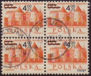Poland 1972 Sc1924 4zl on 60gr Orange Warsaw 700th Anniversary USED.