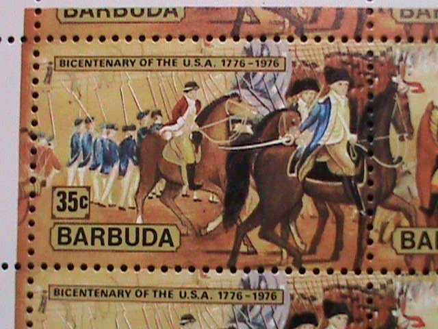 BARBUDA 1976- BICENTENARY OF AMERICAN REVOLUTIONARY MNH FULL SHEET #1 VF