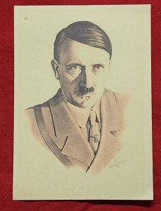 Nazi Germany Adolf Hitler Third Reich propaganda postcard WW2 WWII German