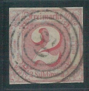 78249-GERMANY Thurn and Taxis-STAMP: Michel # 16 Postmark # 50 Neukirch 