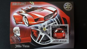 Ferrari cars - Guinea Bissau 2005 - complete ss + Bl ** MNH