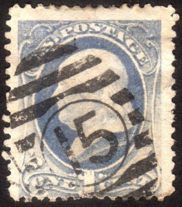 1881, US 1c, Franklin, Used, Huge Jumbo, Sc 206