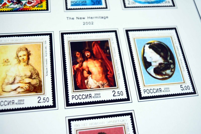 COLOR PRINTED RUSSIA 2000-2010 STAMP ALBUM PAGES (193 illustrated pages)