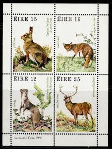 IRELAND QEII SG MS465, 1980 wildlife mini sheet, NH MINT.