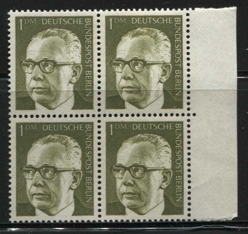 Germany 9N296 MNH Corner Block of four