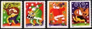 SCOTT  3821-24  HOLIDAY MUSIC MAKERS  37¢  SET OF 4 SINGLES  MNH  SHERWOOD STAMP