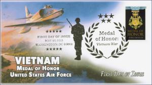 2015, Medal of Honor, Vietnam, Air Froce, B/W Pictorial, FDC, 15-134