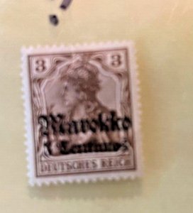 German Moroccan stamp: 1911, Scott 45, watermark 125, mnh