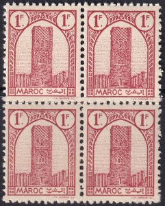 French Morocco 1943 Sc 185 block MNH** 3rd printing