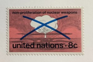 United Nations in NY 1972 Scott 227 MNH - 8c, No more nuclear weapons