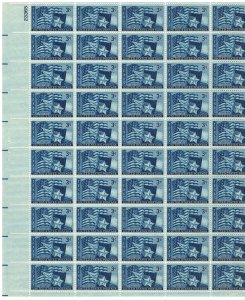 #938 – 1945 3c Texas Statehood – MNH OG Sheet