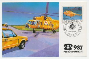 Maximum card Yugoslavia1986 Air Amblance - Helicopter