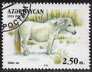 Azerbaijan #360 Used Stamp - Horse (b)