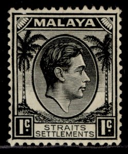 MALAYSIA - Straits Settlements GVI SG278, 1c black, M MINT. Cat £14. 