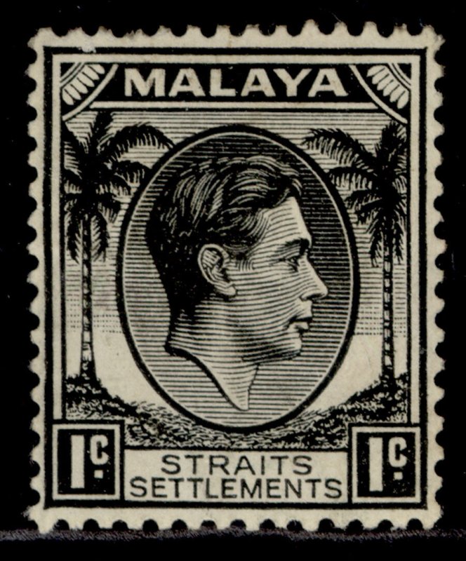 MALAYSIA - Straits Settlements GVI SG278, 1c black, M MINT. Cat £14. 