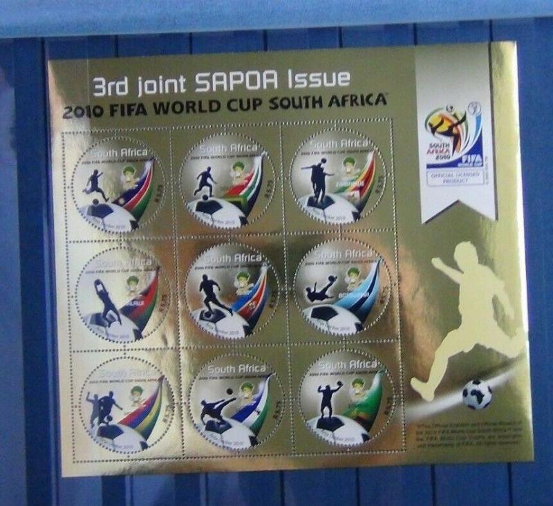 South Africa 2010 3rd Joint issue SAPNA World Cup Football Miniature Sheet MNH