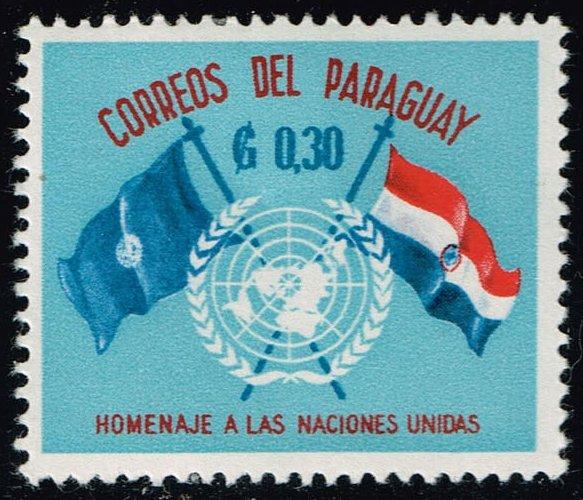 Paraguay #569 Flags and UN Emblem; Unused (0.25)