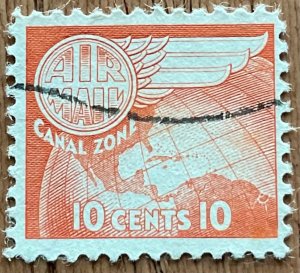 Canal Zone #C23 Used Single Canal Zone Globe and Wing SCV $.35 L48