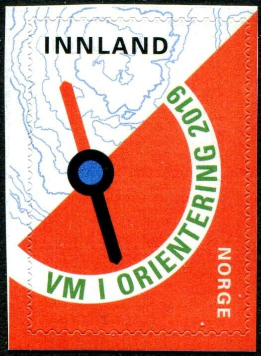 HERRICKSTAMP NEW ISSUES NORWAY Sc.# 1875 World Orienteering 2019 Self-Adh.